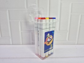 Marcadores caja polastica doble punta x12